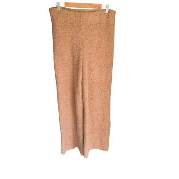 Skims - Cozy Knit Teddy Wide Leg Pants in Camel Sz L/Xl - Picture 3 of 6